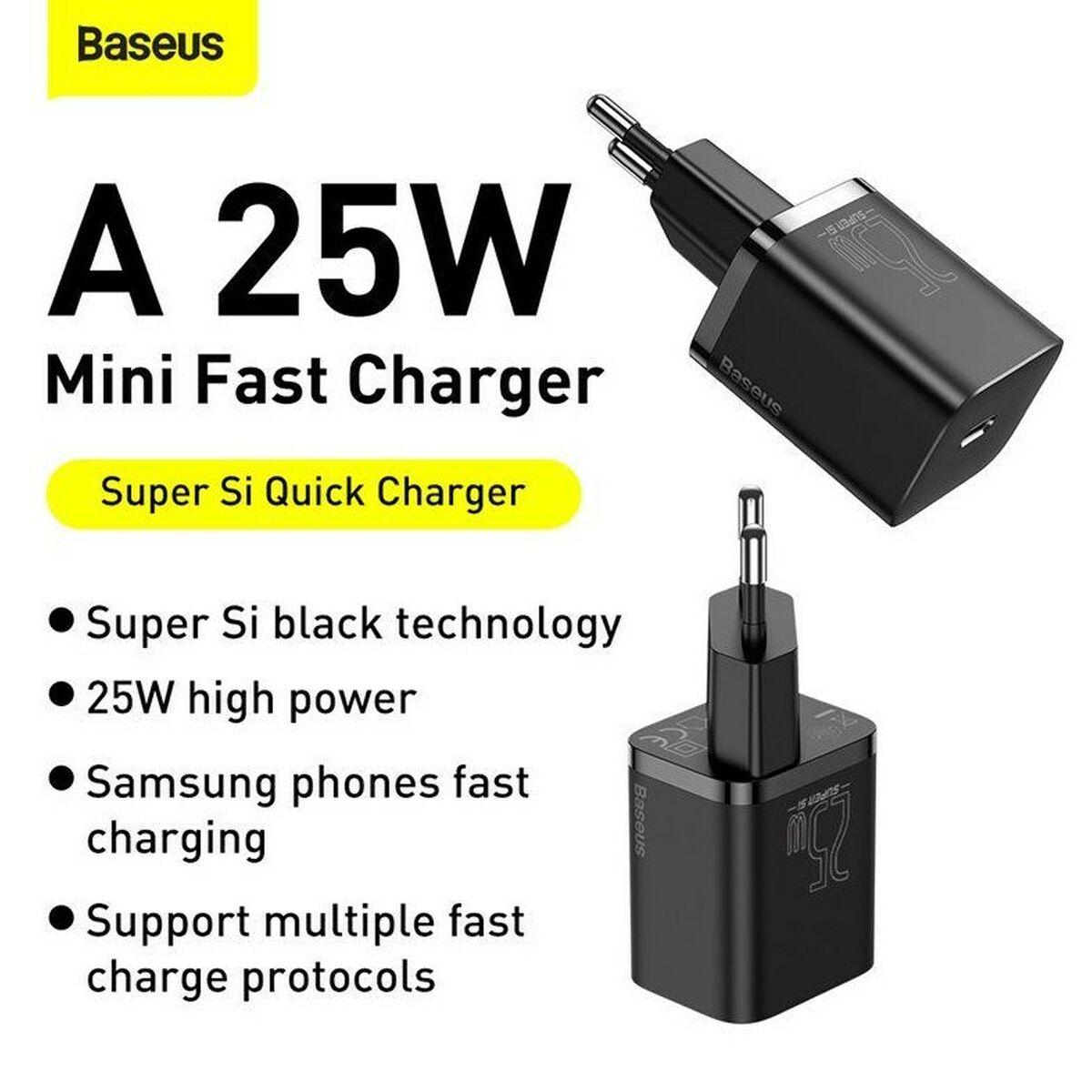 Wall Charger Baseus TZCCSUP-L01 Black