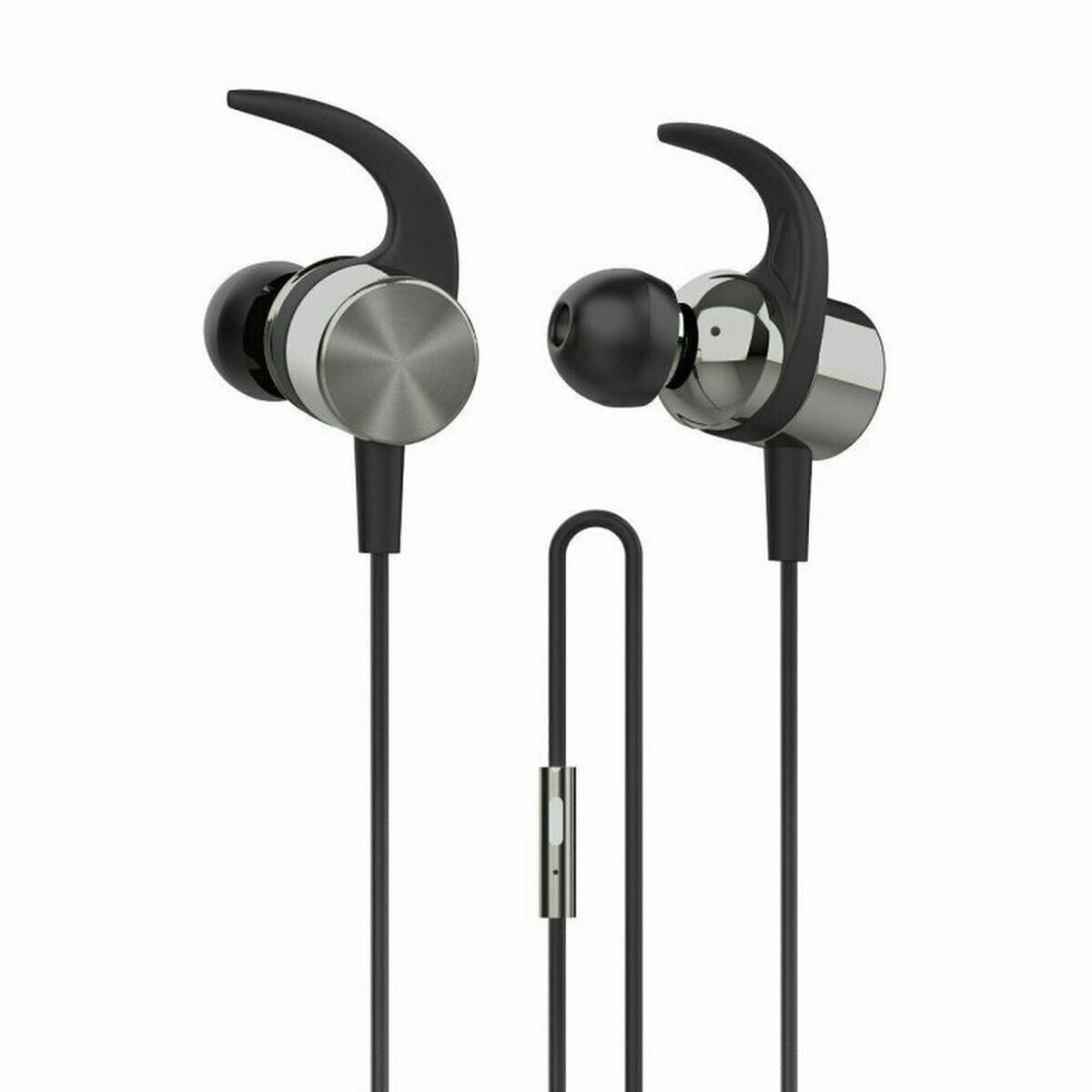 Headphones with Microphone HP DHH-3114-GRAY Black Grey