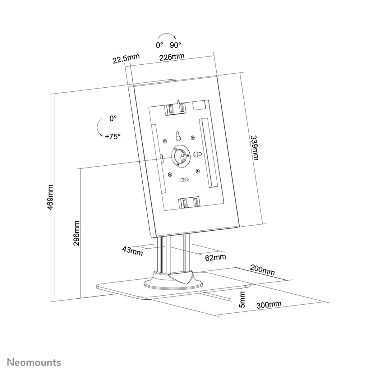 Tablet Mount Neomounts DS15-650WH1 White