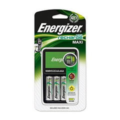 Charger + Rechargeable Batteries Energizer Maxi Charger AA AAA HR6