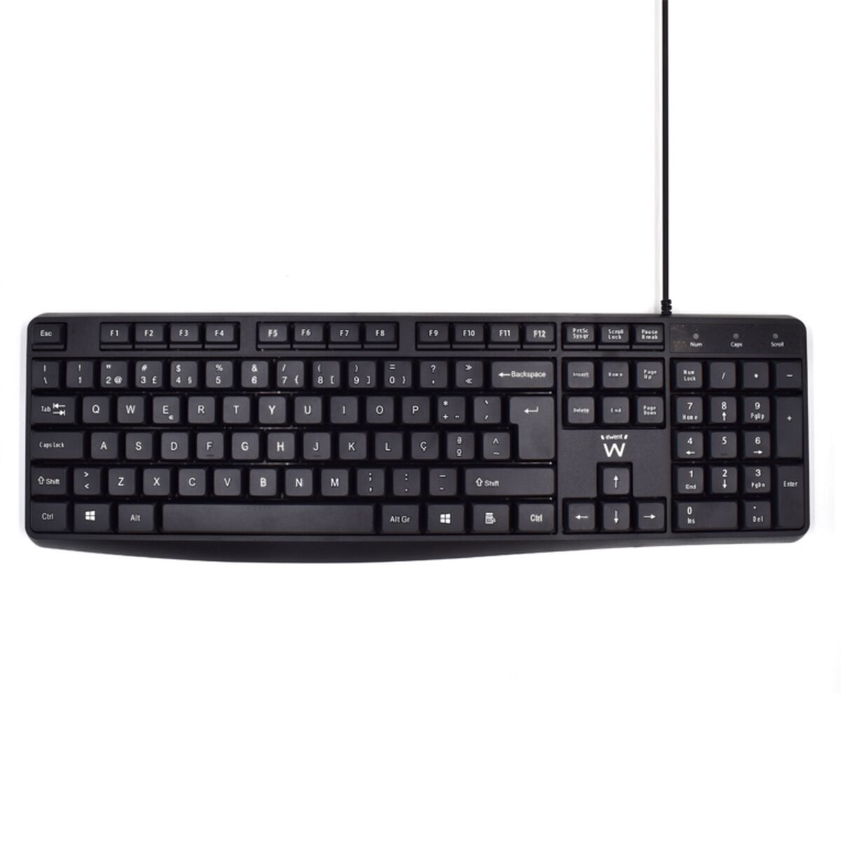 Keyboard Ewent EW3002 Black Spanish Qwerty