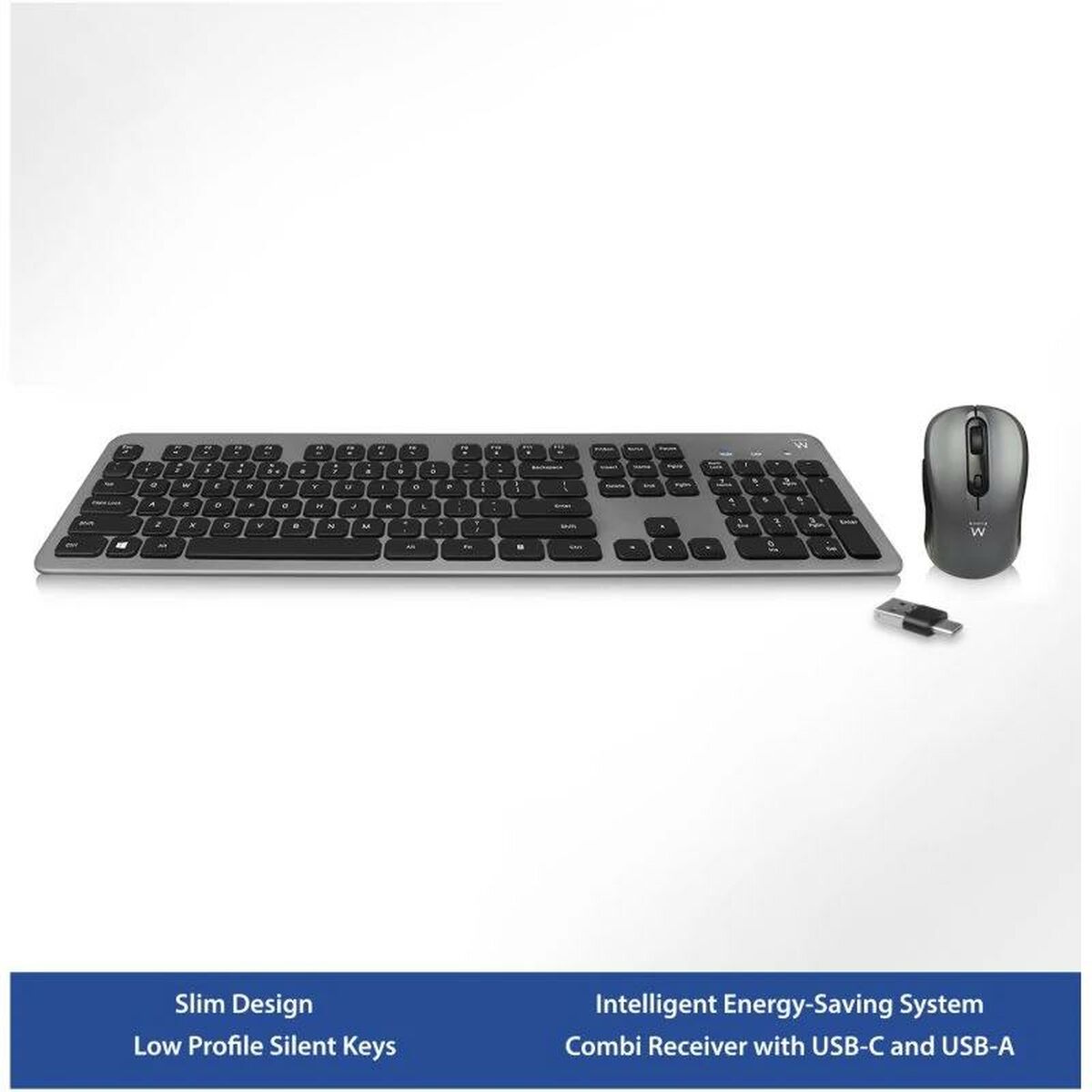 Keyboard Ewent EW3272 Black Spanish Qwerty QWERTY