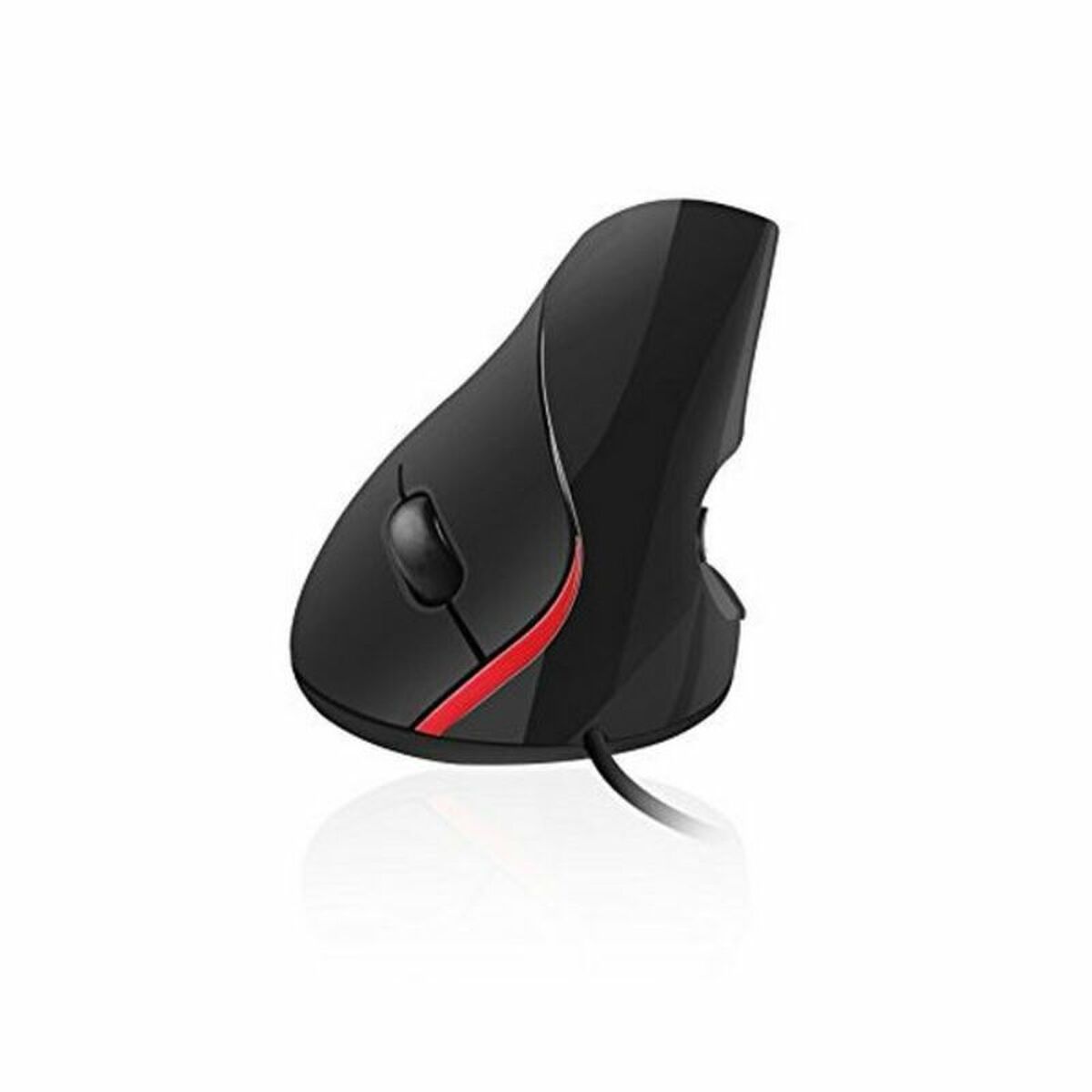 Ergonomic Optical Mouse Ewent EW3156 1000 dpi USB Black Red/Black