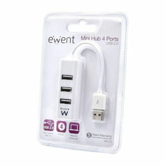 USB Hub Ewent EW1122 White 3600 W