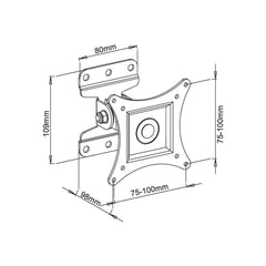 TV Mount Techly ICA-LCD 201WH 13" 30" 23 kg