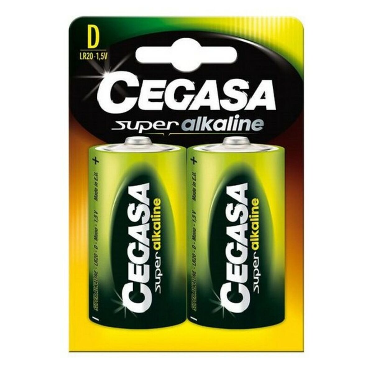 Alkaline Batteries Cegasa Bl.LR20 D 1,5V (2 uds) (12 Units)