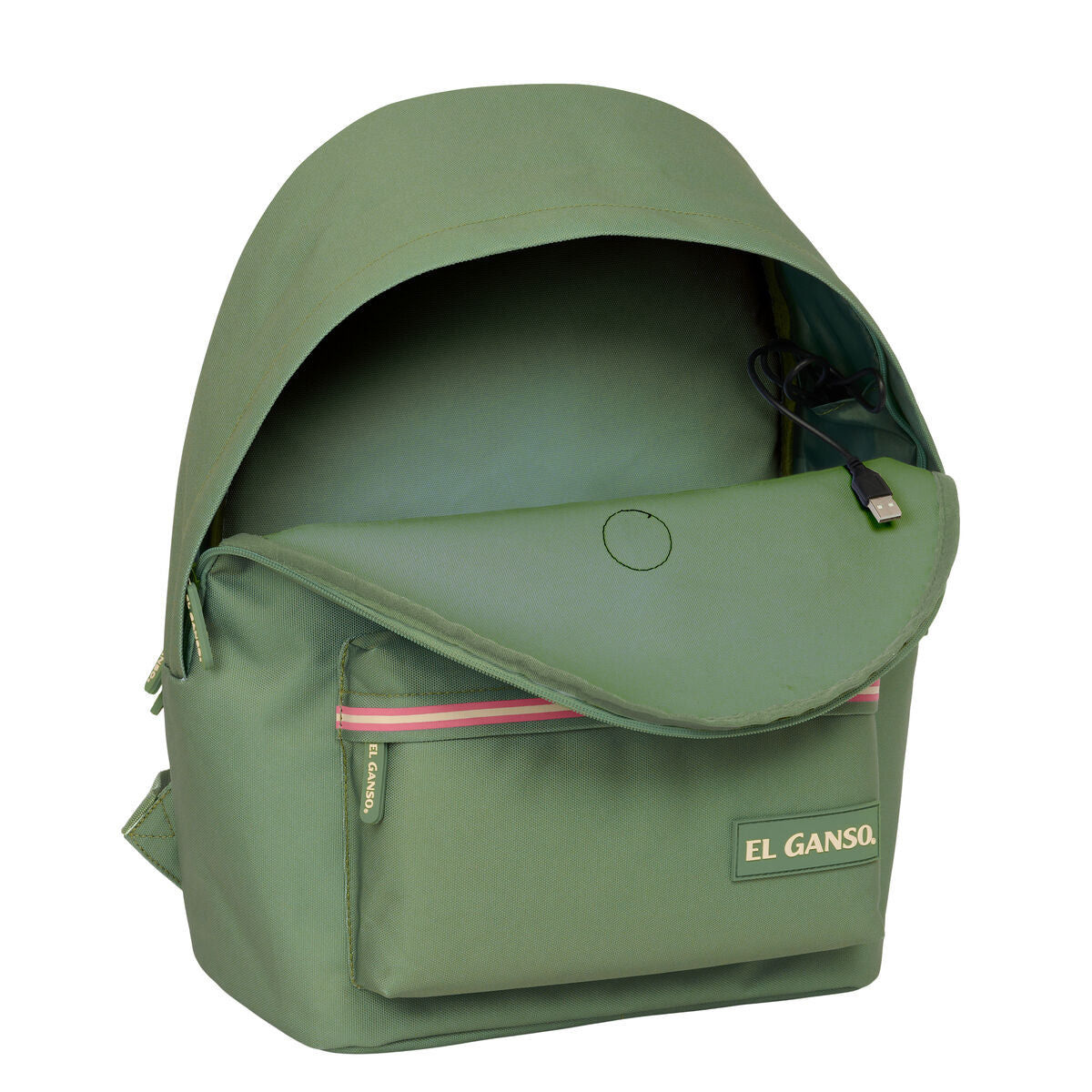 Laptop Backpack El Ganso +usb el ganso basics Green 31 x 44 x 18 cm