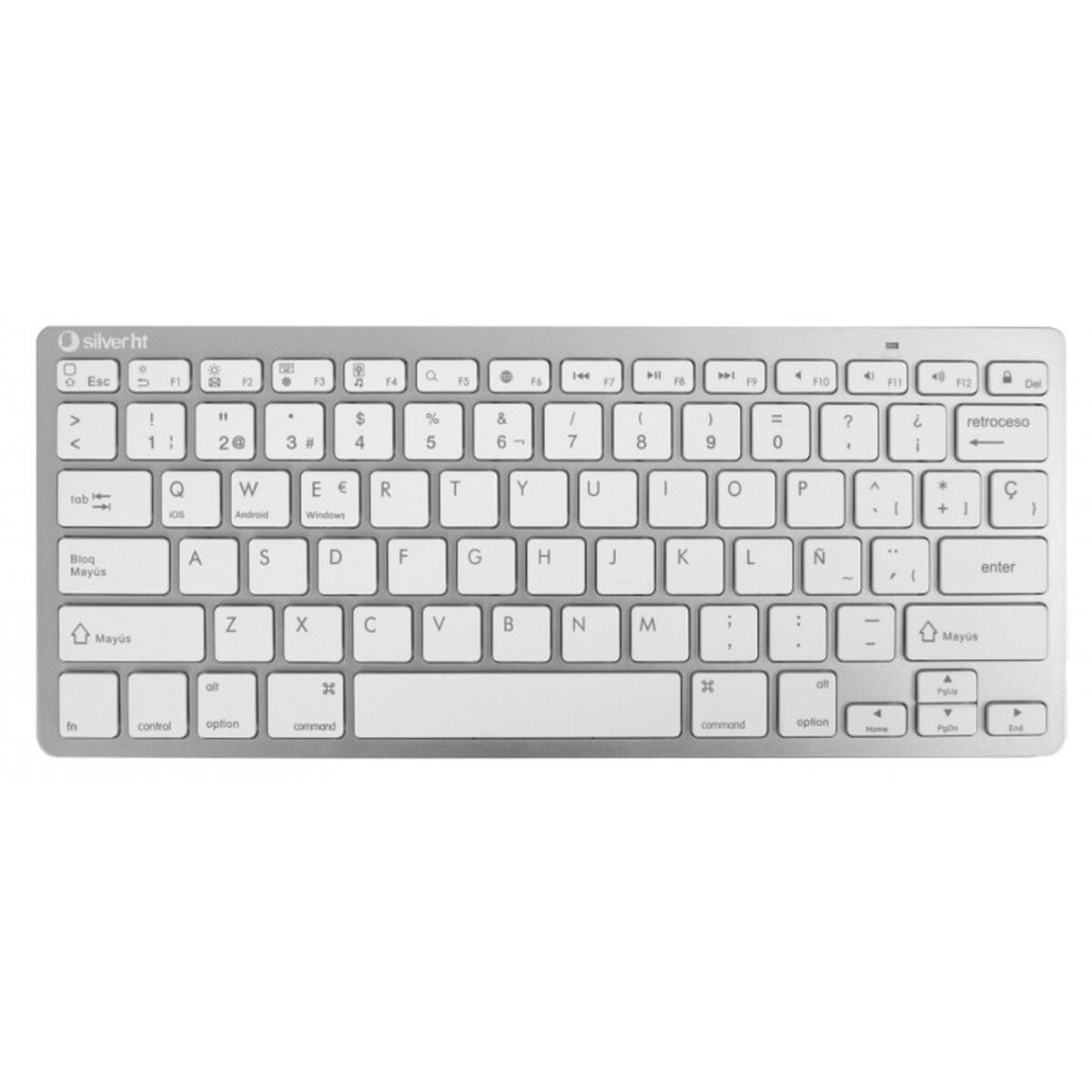 Keyboard Silver HT Teclado Inalámbrico Colors Edition - Blanco Spanish Qwerty Silver