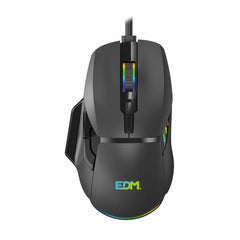 LED Gaming Mouse EDM 07753 for players Black 7200 dpi