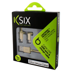 USB Cable to Micro USB and Lightning KSIX