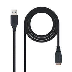 USB 3.0 A to Micro USB B Cable NANOCABLE 10.01.1102-BK Black 2 m