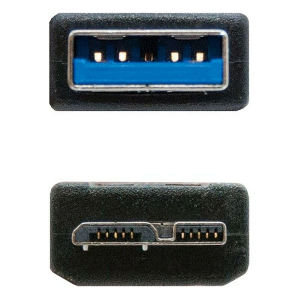 USB 3.0 A to Micro USB B Cable NANOCABLE 10.01.110-BK