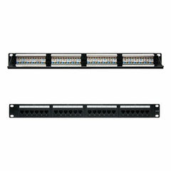 24-port UTP Category 6 Patch Panel NANOCABLE 10.21.3124 19" RJ45 Black