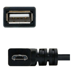 USB 2.0 A to USB B Cable NANOCABLE CABLE USB 2.0 OTG ACODADO, TIPO MICRO B/M-A/H, NEGRO, 15 CM 15 cm Black Male Plug/Socket