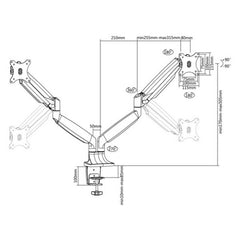 TV Mount TooQ DB3132TNR-S Silver