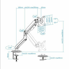 Screen Table Support TooQ DB4032TNR-G 17"-32"