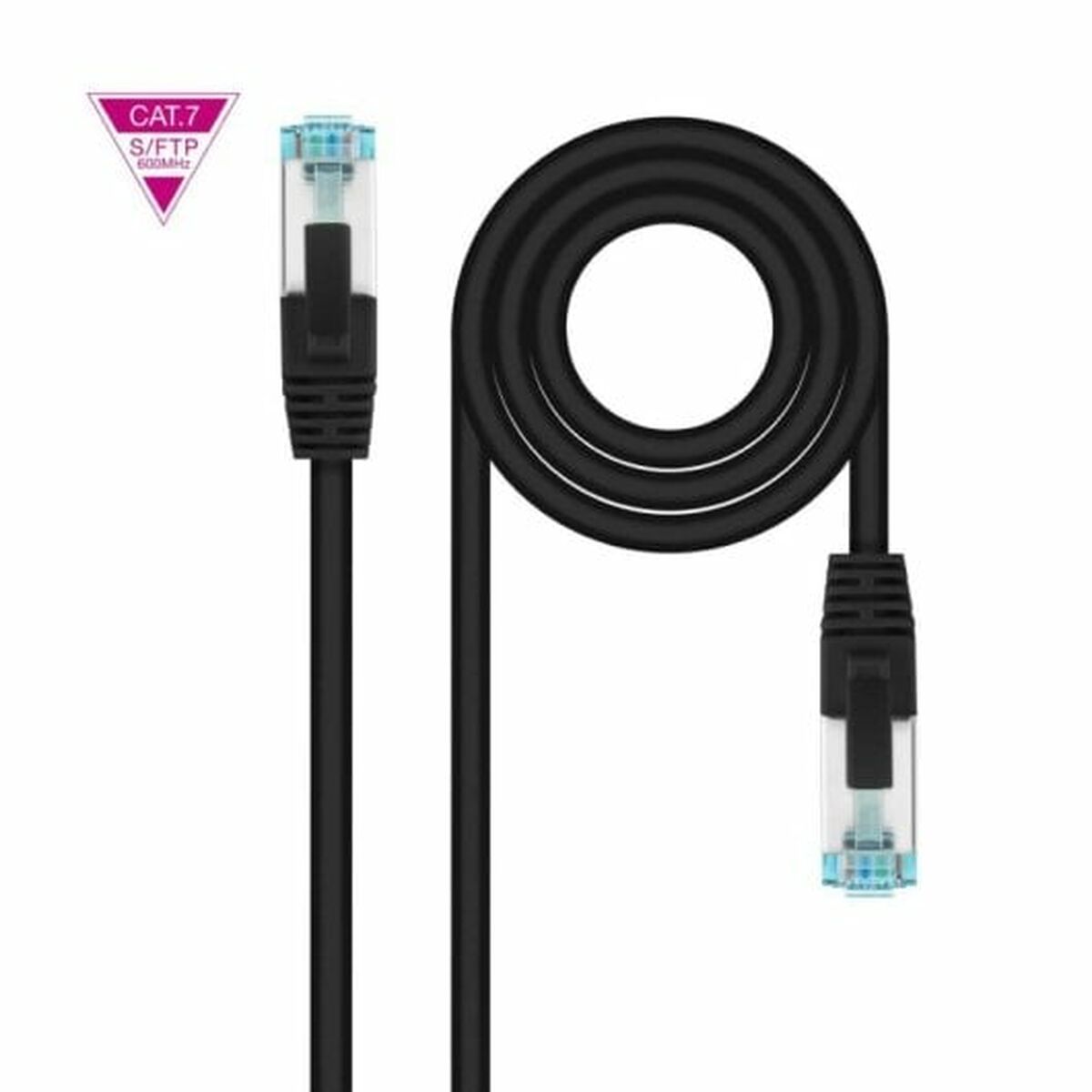 FTP Category 7 Rigid Network Cable NANOCABLE Black 2 m