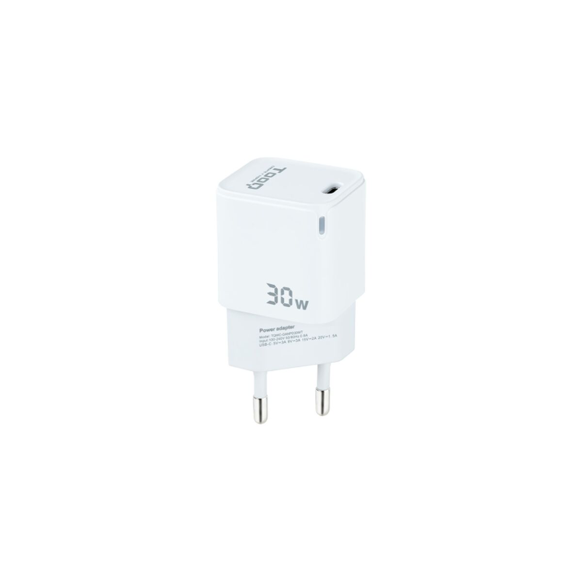 Wall Charger TooQ TQWC-GANPD30WT