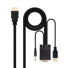 HDMI to VGA with Audio Adapter NANOCABLE 10.15.4350 1,8 m Black