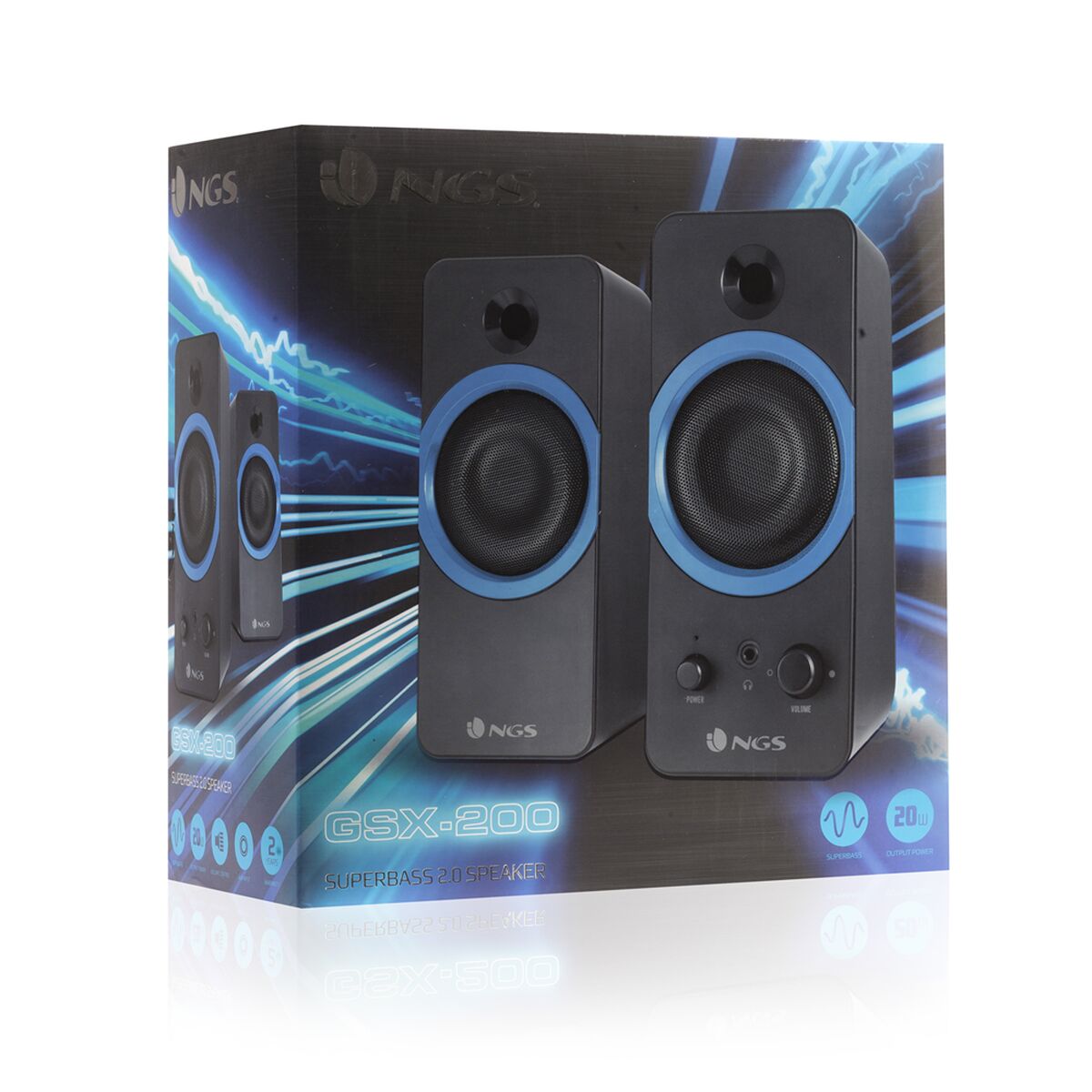 Gaming Speakers NGS GSX200 20W Black