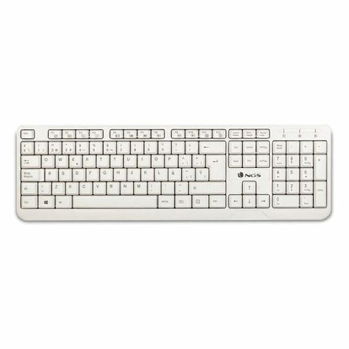 Keyboard NGS NGS-KEYBOARD-0284 White Spanish Qwerty QWERTY