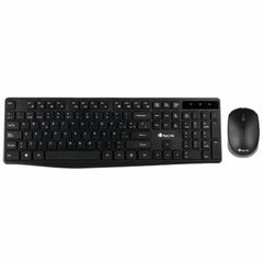 Keyboard and Wireless Mouse NGS NGSWIRELESSSETALLUREKIT 1200 dpi 2.4 GHz Black (1 Unit)