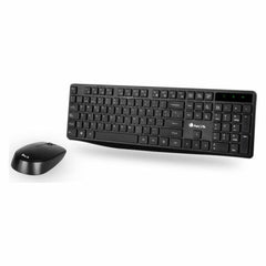 Keyboard and Wireless Mouse NGS NGSWIRELESSSETALLUREKIT 1200 dpi 2.4 GHz Black (1 Unit)