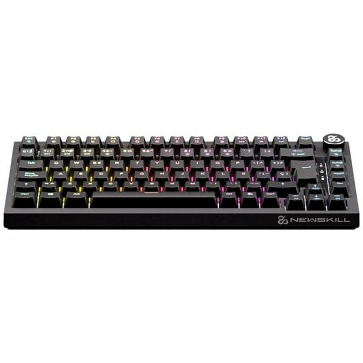 Wireless Keyboard Newskill Black Spanish Qwerty