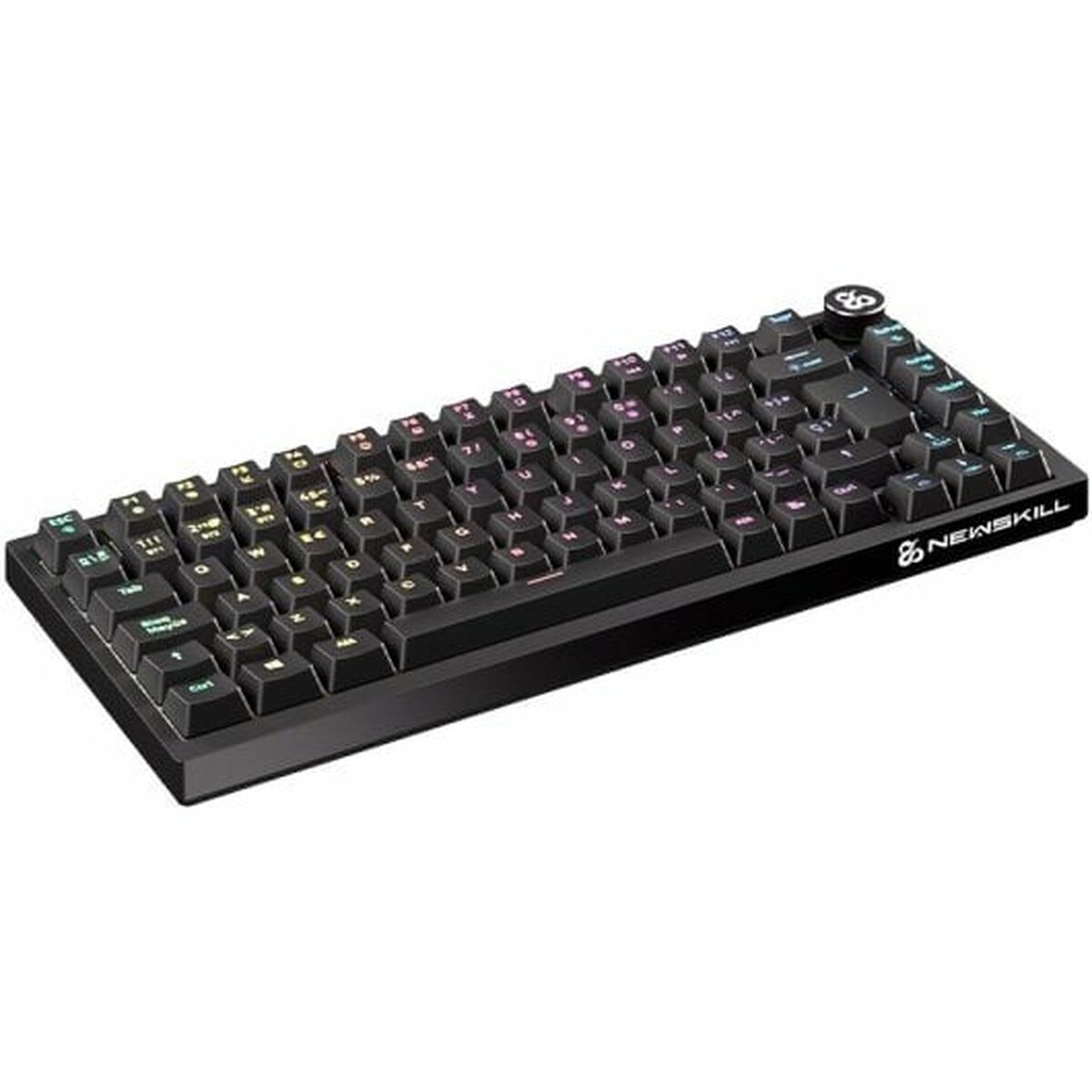 Wireless Keyboard Newskill Black Spanish Qwerty