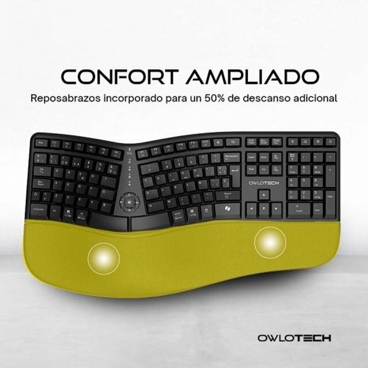 Wireless Keyboard Owlotech EK500 Black Spanish Qwerty