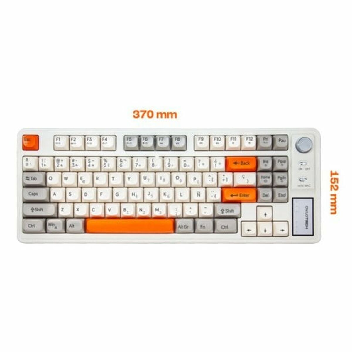 Keyboard Owlotech Orange Spanish Qwerty