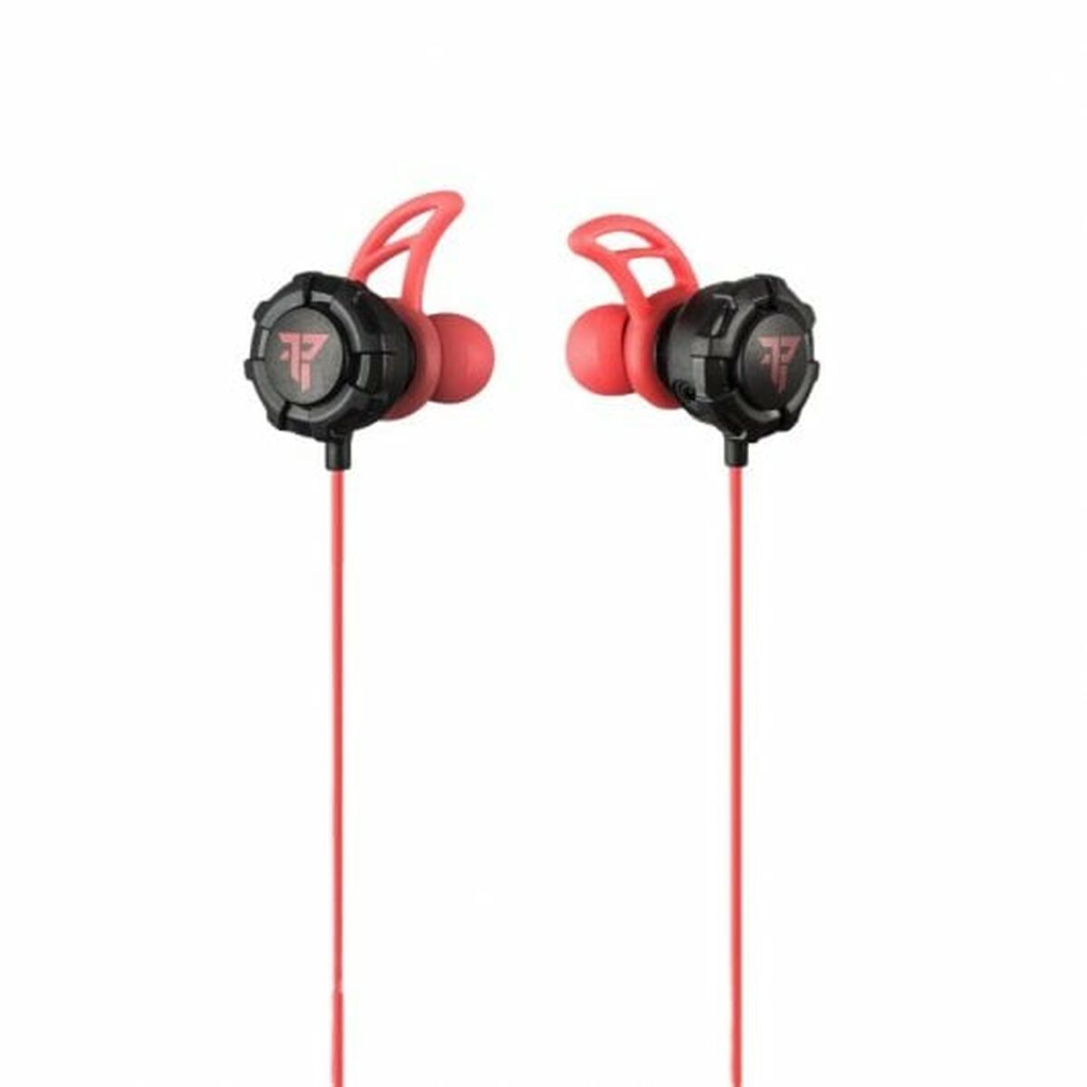 Headphones with Microphone Tempest Battle Black Red