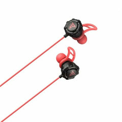 Headphones with Microphone Tempest Battle Black Red