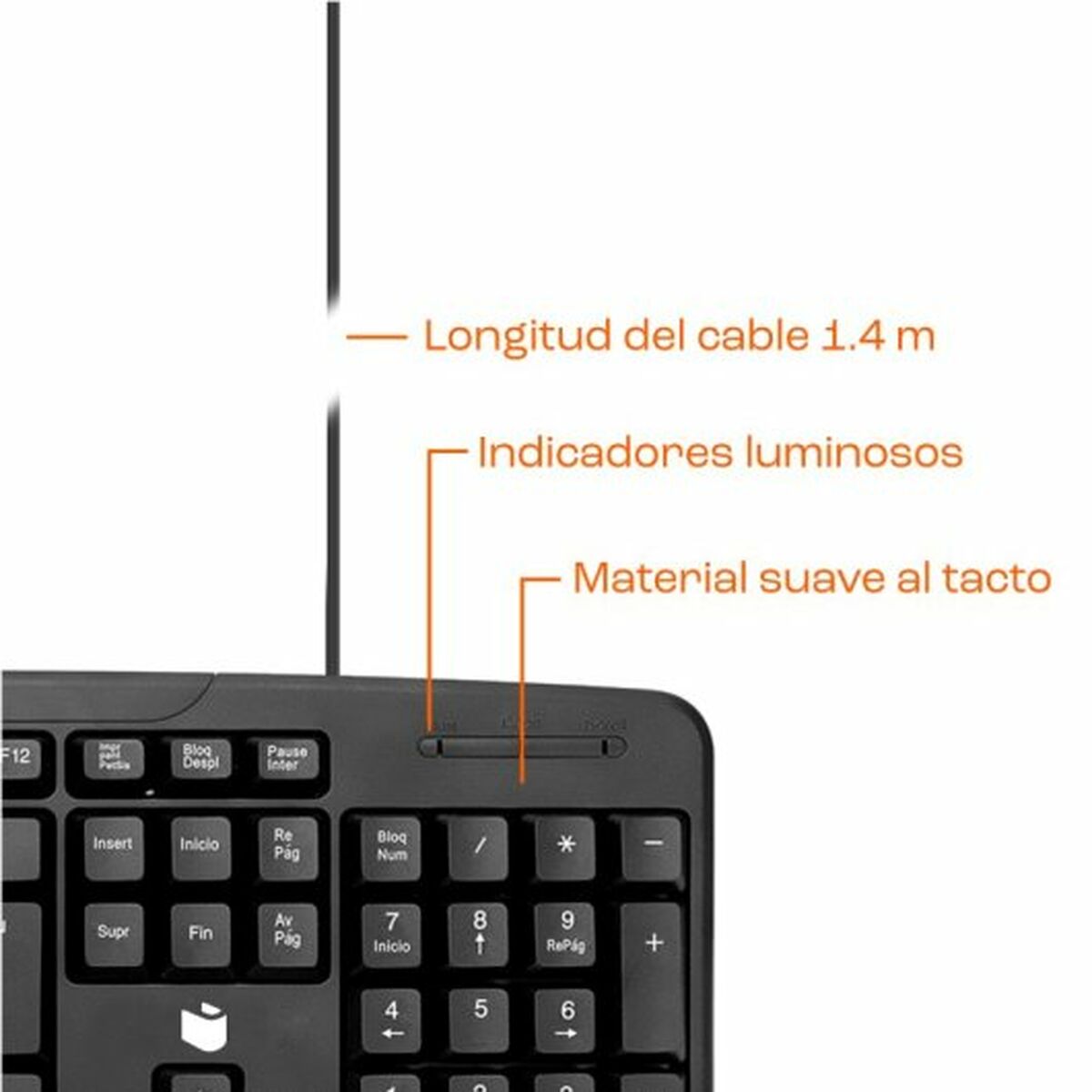 Keyboard PcCom Black