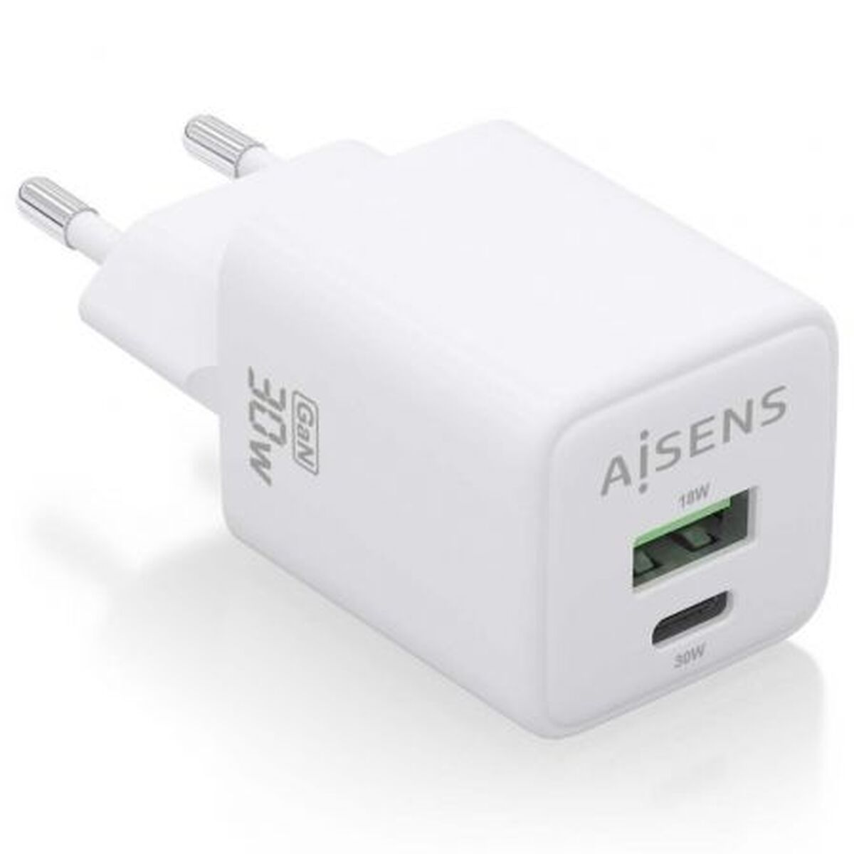 Wall Charger Aisens ASCH-30W2P037-W White 30 W (1 Unit)