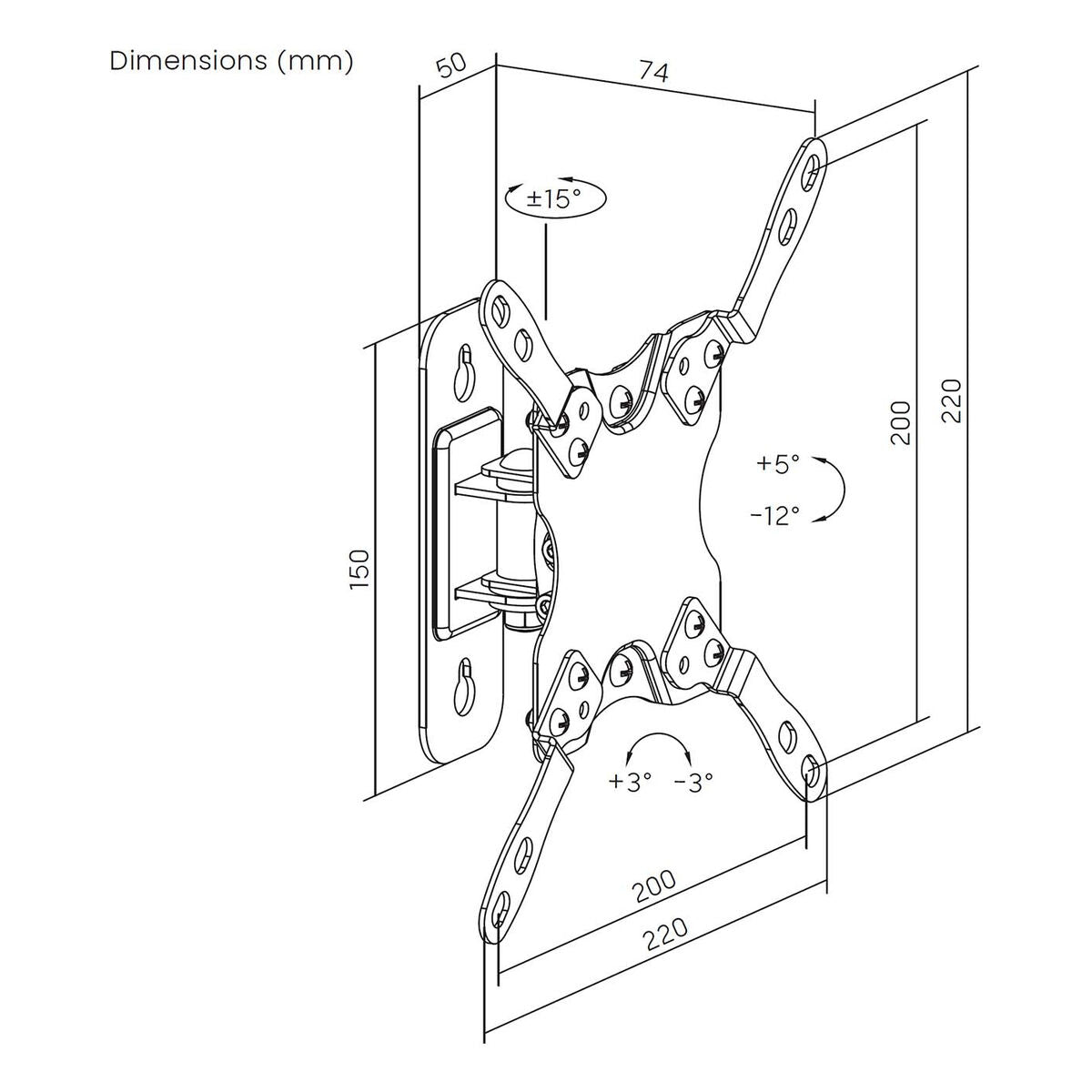 TV Mount Aisens WT42TSL-273 13" 20 kg