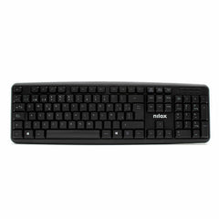 Keyboard Nilox NXKBE000002 Black Spanish Qwerty QWERTY