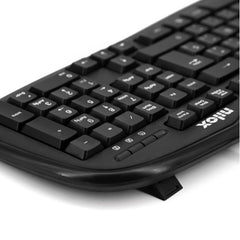 Keyboard Nilox NXKBE000001 Black Spanish Qwerty QWERTY