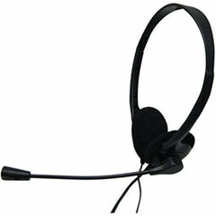 Headphones with Microphone Nilox Black