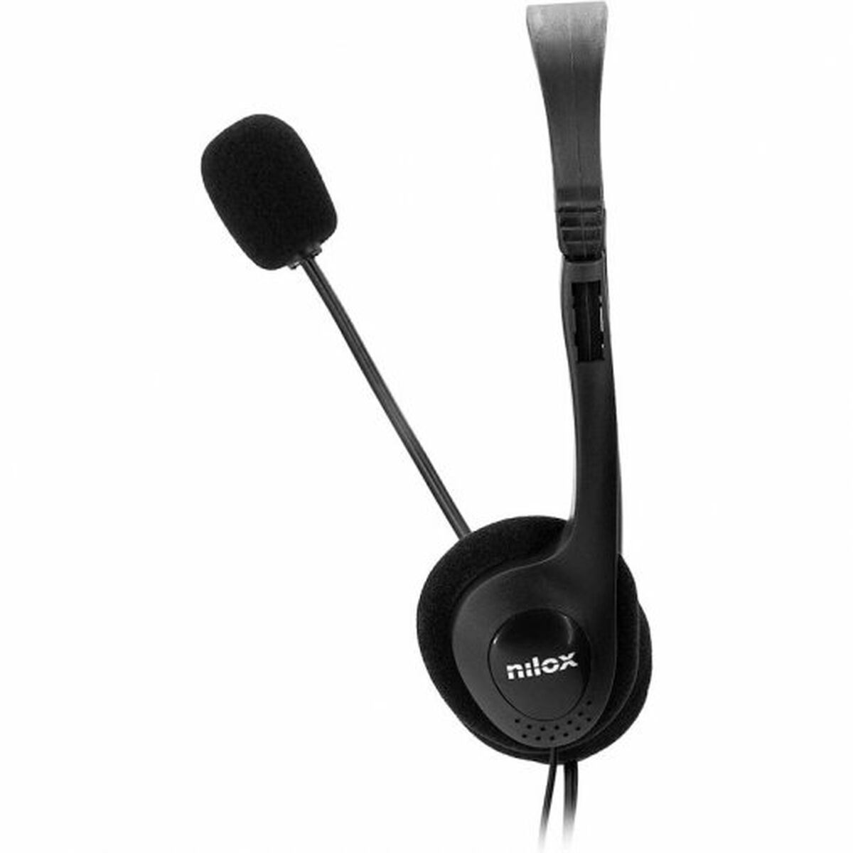 Headphones with Microphone Nilox Black