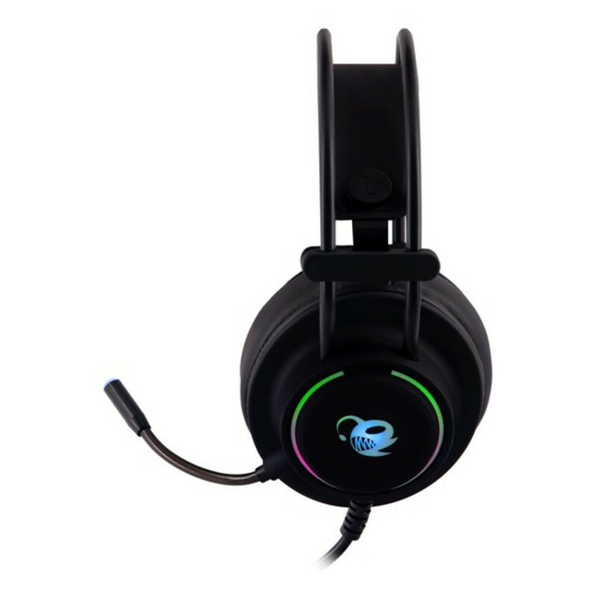 Gaming Headset with Microphone CoolBox DeepLighting Black