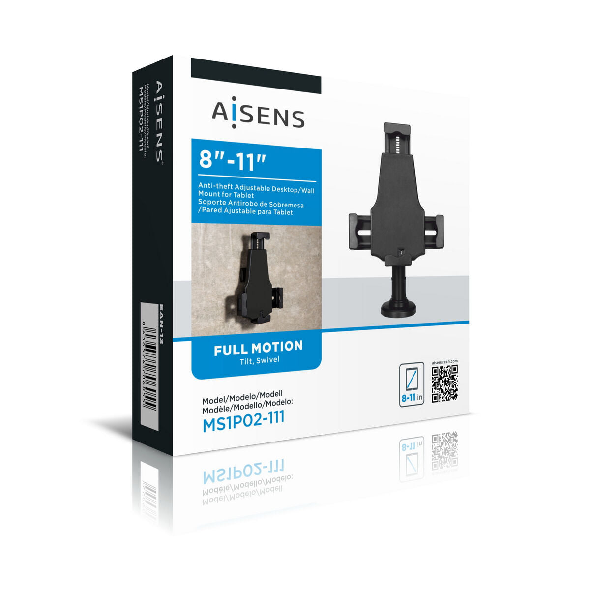 Tablet Mount Aisens MS1P02-111 Black Anti-theft