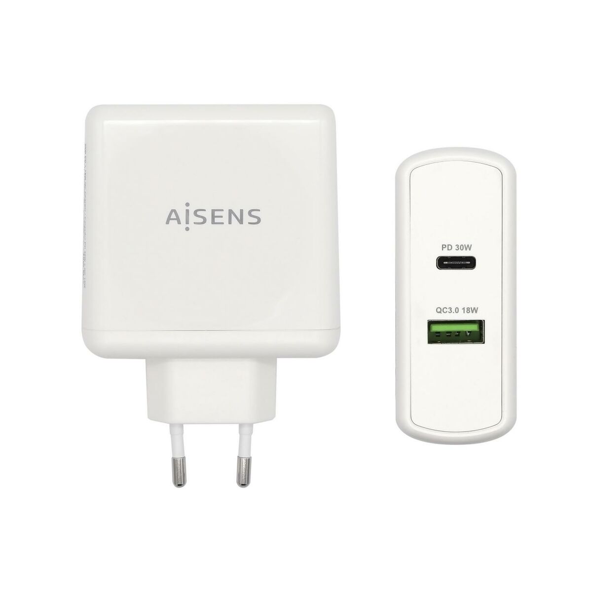 USB Wall Charger Aisens ASCH-2PD45A-W White 57 W USB-C (1 Unit)