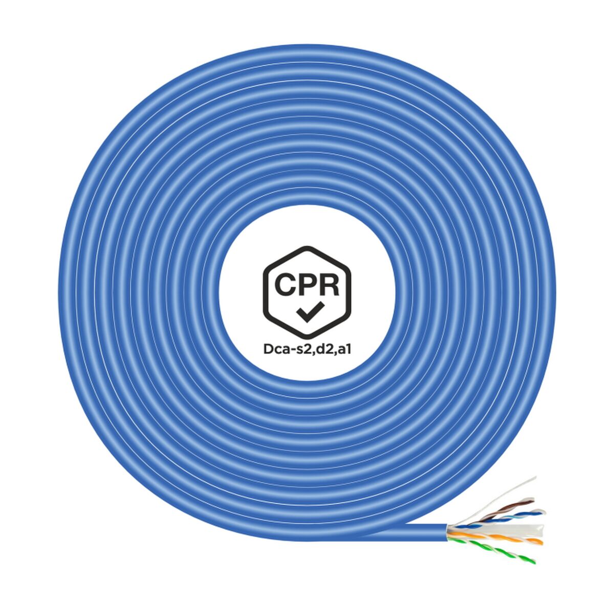 Category 6 Hard UTP RJ45 Cable Aisens A135-0662 Blue 100 m