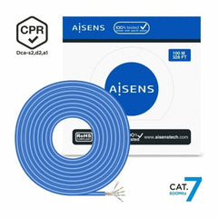 FTP Category 7 Rigid Network Cable Aisens AWG23 100 m Blue