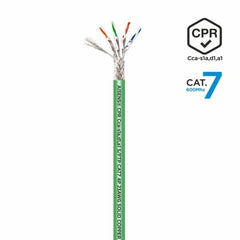 FTP Category 7 Rigid Network Cable Aisens AWG23 Green 305 m