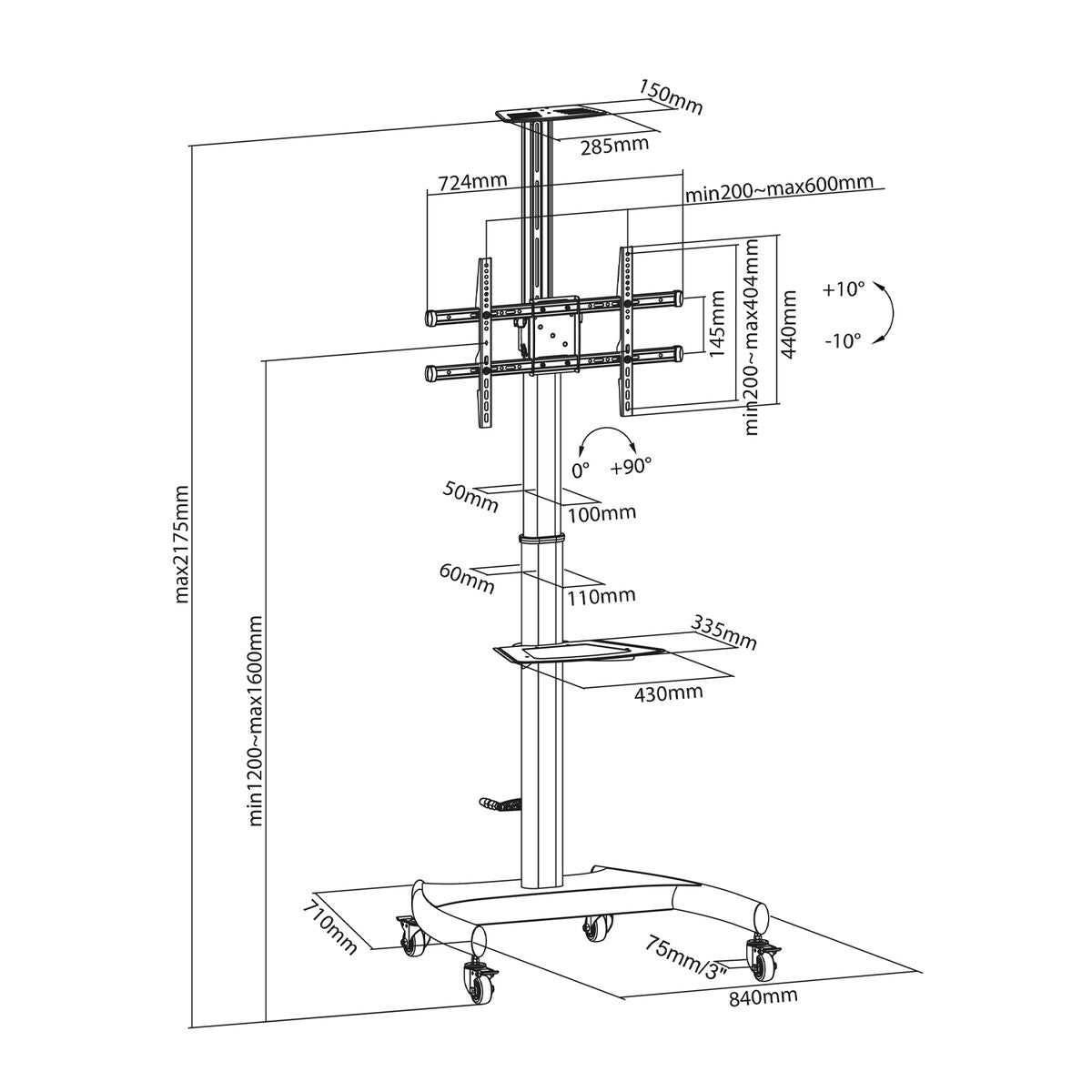 TV Mount Aisens FT70TE-169 50 kg