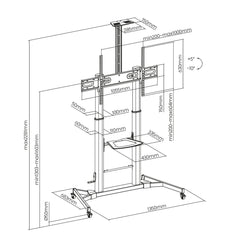 TV Mount Aisens FT100TE-171 60" 100" 100 kg