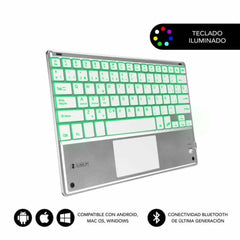 Keyboard and Touchpad Subblim SUB-KBT-SMBT50 Silver Spanish Qwerty QWERTY