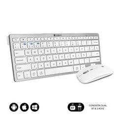 Keyboard and Mouse Subblim SUBKBC-OCO010 White